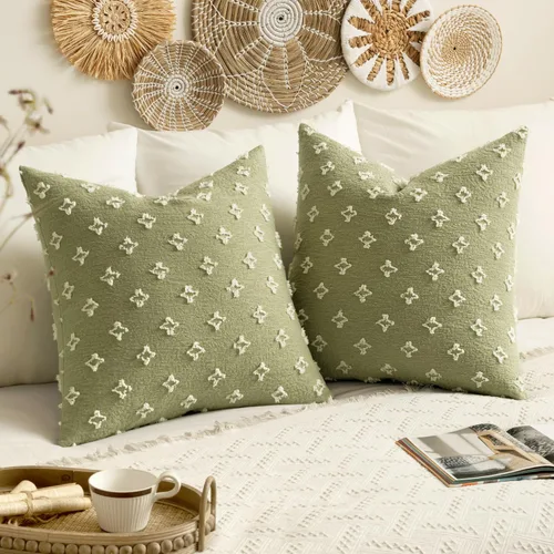 Vista 22 de EMEMA - Juego de 2 fundas decorativas para almohada de otoño, amarillas, de 18 x 18 pulgadas, con diseño de girasol jacquard y margaritas, funda