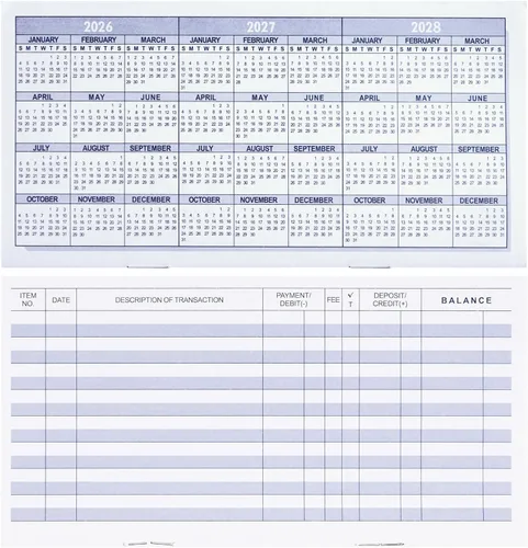 Vista 9 de Paquete de 12 libros de registro de cheques, registro personal de transacciones de contabilidad en blanco para uso personal o comercial, para cuenta