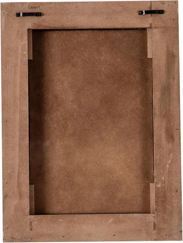 Vista 7 de Espejos arqueados pequeños de granja para decoración de pared de sala de estar, 16 x 12 pulgadas, espejo de entrada con marco de madera tallada