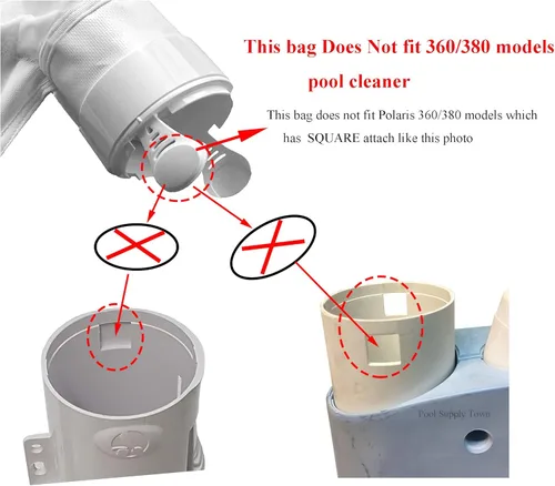 Vista 5 de ATIE. Bolsa de repuesto para limpiador de alberca Polaris 280, 480 K13, K16 – (2 unidades)