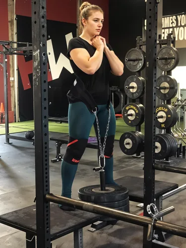 Vista 5 de Cinturón de inmersión con cadena para levantamiento de pesas, óptimo para flexiones, inmersiones, sentadillas, cinturón de levantamiento de pesas