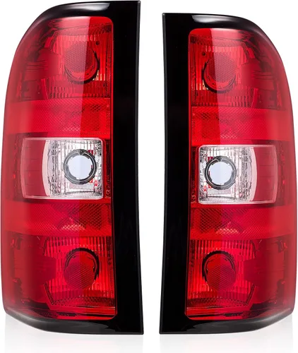 Vista 8 de Luces traseras compatibles con Chevy Silverado 1500 2500 HD 3500 HD 2007-2013 GMC Sierra 2500 HD 2012-2014 Luces traseras sin arnés de cableado