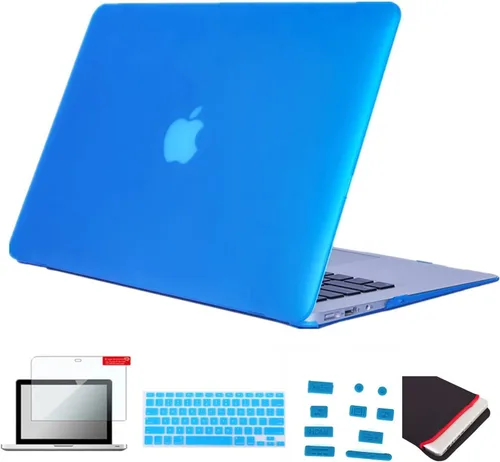 Vista 50 de Pack 5 en 1 de carcasa para MacBook Air, de Se7enline, de plástico duro, tacto suave, con protector de teclado de silicón, protector de pantalla