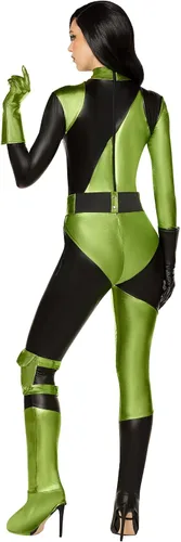 Vista 2 de Spirit Halloween Kim Possible Disfraz de Shego para adulto Con licencia oficial Disney