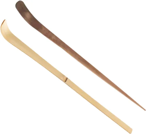 Cuchara Matcha de bambú, cucharas de té verde con gancho Chashaku, accesorios de ceremonia de té de bambú natural para matcha, café y espresso