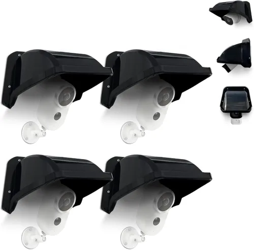 Vista 12 de OOSSXX Cámara de seguridad universal Sun Rain Cover Shield Cover Shield para cámara de vigilancia Techo protector para domo/Bullet cámara exterior