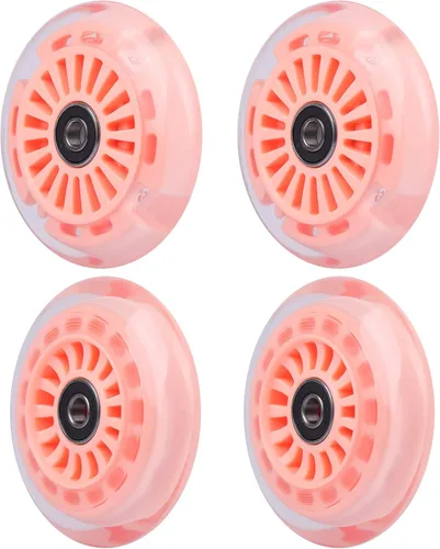 Vista 9 de Juego de ruedas de poliuretano de repuesto para coche oscilante (frontal, 2 piezas con luz), paquete de ruedas para coche columpio