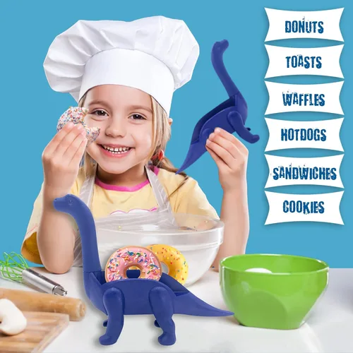 Vista 7 de Paquete de soporte para tacos de unicornio con soporte de tacos de dinosaurio azul para niños