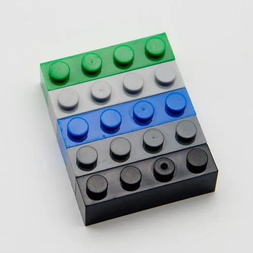 Vista 3 de Bloque de ladrillo clásico a granel, ladrillos blancos 1x4, ladrillos de construcción planos 100 piezas, compatible con piezas y piezas de Lego