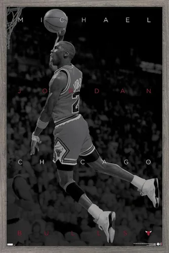 Vista 7 de Trends International Michael Jordan - Póster de pared en blanco y negro, 14.725 x 22.375 pulgadas, versión premium sin marco