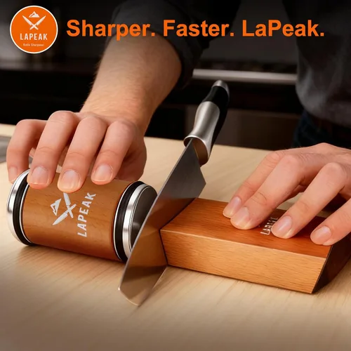 Vista 5 de Kit de Afilador de Cuchillos Enrollables, Herramienta de Afilado de Cuchillos, Afilado de Cuchillos con Diamantes y Cerámica para Acero de Cualquier