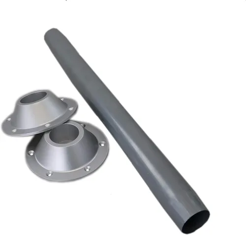 Vista 2 de Class A Customs - Patas de mesa de metal plateado de 27.5 pulgadas, con 2 bases de plástico plateadas para montaje en superficie