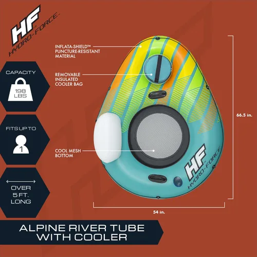 Vista 3 de Hydro-Force Inflatable Tube Swim Ring with Built-in Cooler & Cup Holder
