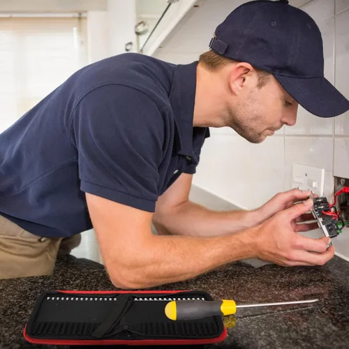 Vista 8 de VALICLUD Canvas Tool Pouch Organizer for Drill Bits and Screwdrivers Portable Storage Bag for Craftsmen DIY Garage Car and Truck Use Heavy Duty