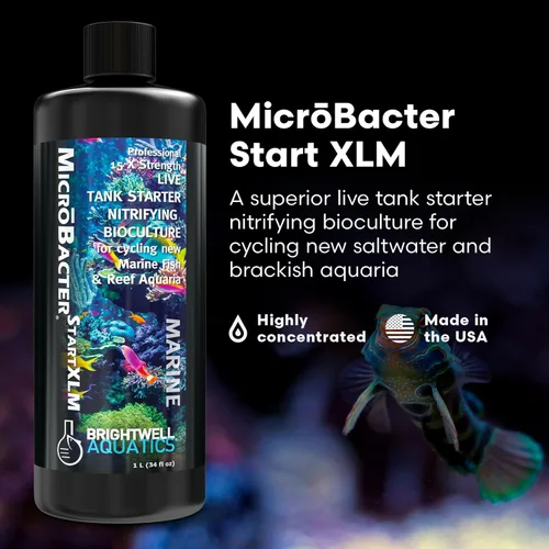 Vista 2 de Brightwell Aquatics MicroBacter Start XLM - Bacterias nitrificantes concentradas de agua dulce - Iniciador de peceras de inicio rápido, eleva