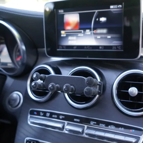Vista 4 de X-Rnio Soporte de teléfono para automóvil para ventilación circular compatible con Mercedes Benz GLC, Clase C, Clase E, Clase B, Clase A