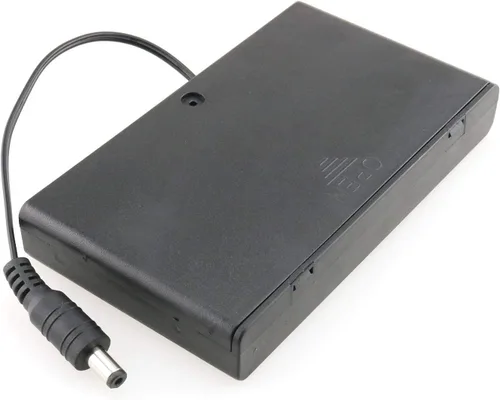 Vista 5 de 8 x Soporte de batería AA 8x1.5V 12V Caja de Batería Negra con DC 0.217x0.083 in Conector macho e interruptor de encendido/apagado