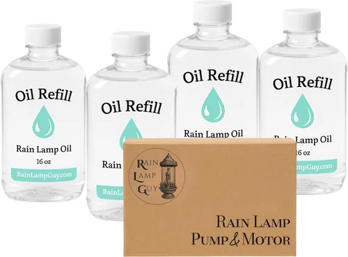 Kit de restauración de lámpara de lluvia vintage, nuevo repuesto de bomba y aceite de lluvia (32oz-64oz) (64 onzas) de RainLampGuy