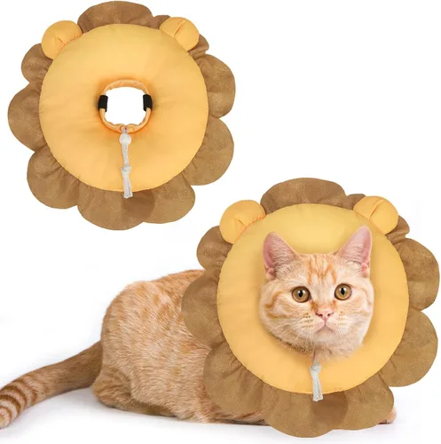 Vista 13 de BEAUTYZOO Collar de Cono Suave para Gato, Collares E de Recuperación para Gatos Después de Cirugía para Evitar que se Laman, Collar Circular