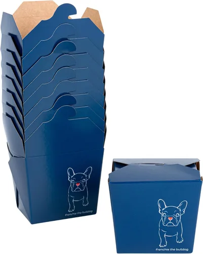 Vista 33 de Restaurantware -Cajas de comida para llevar de 8 onzas, 200 cajas desechables de alimentos para llevar, con bloqueo de pestañas, apilables, cajas