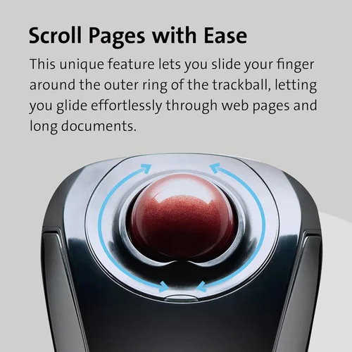 Vista 7 de Kensington Orbit - Trackball inalámbrico con anillo de desplazamiento (K72675WW) + mouse inalámbrico Kensington Orbit con anillo de desplazamiento