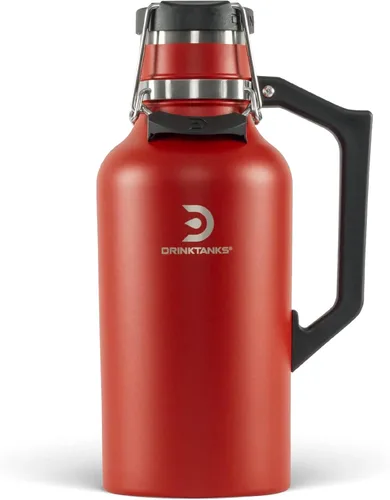 DrinkTanks Craft Growler, vaso de acero inoxidable pasivado para cerveza, a prueba de fugas y aislado al vacío, vaso para refrescos, vino o café
