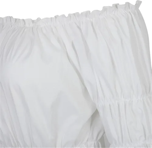 Vista 5 de Zhitunemi Tops con hombros descubiertos para mujer, disfraz de pirata, tops y blusas de manga corta