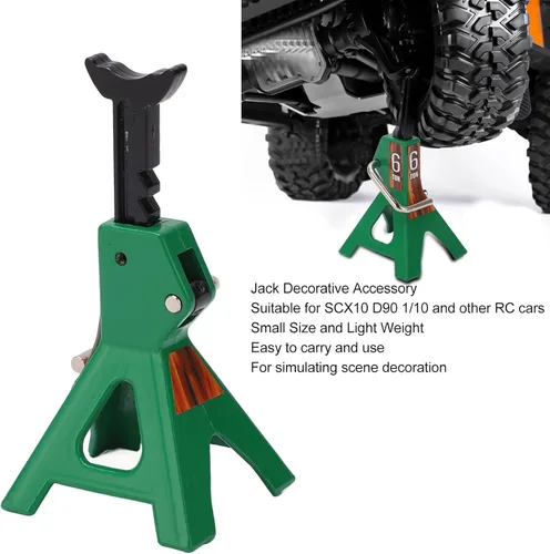 Vista 3 de Naroote Gato de elevación de vehículo RC, accesorio decorativo, material de acero universal, altura ajustable, mini soporte para RC Crawler 1/10