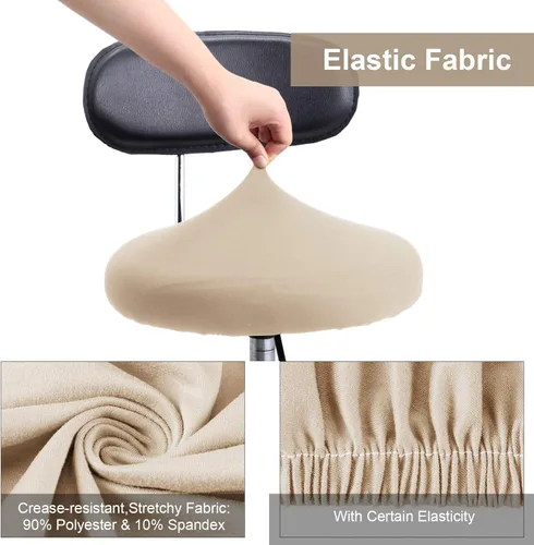 Vista 4 de Tatuo Fundas de asiento de taburete de bar redondas, fundas de cojín lavables, fundas elásticas para sillas de bar para sillas de 14 a 17 pulgadas