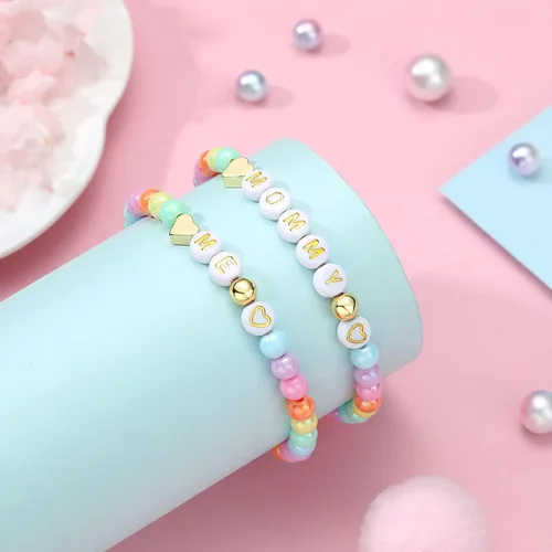 Vista 5 de UNGENT THEM Pulsera para el primer día de escuela, pulsera de regreso a clases para mamá e hija, pulsera de regreso a clases para mamá e hija