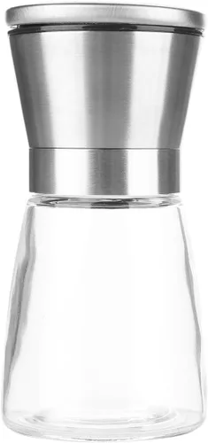 Vista 7 de BlueSnail Manual Grips - Botella de condimento para molinillo de sal y pimienta (5.1 pulgadas, negro)