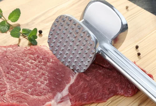 Vista 8 de New Star Foodservice 36374 Heavy Duty Cast Aluminum Meat Tenderizer, 10-Inch (Pack of 2)