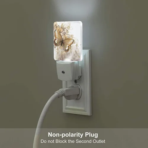 Vista 4 de Luz nocturna LED de mariposa con sensor automático, luz nocturna del atardecer al amanecer, luces nocturnas decorativas para interiores