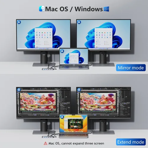 Vista 7 de ICZI Adaptador multipuerto USB C Hub 11 en 1 con 1 puerto HDMI/VGA/Ethernet, lector de tarjetas SD/TF, 4 puertos USB, conector de audio 3.5 y carga