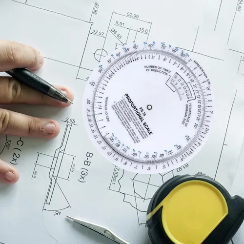 Vista 6 de Westcott Escala de medición proporcional de 6", blanca, PS-79