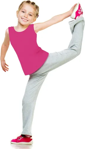 Vista 6 de Cooraby 5 piezas de camisetas sin mangas de baile para niñas, espalda cruzada, para ballet, gimnasia, ropa de baile