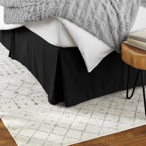 Vista 13 de Amazon Basics Falda de cama plisada ligera, individual, blanco brillante, sólido, (paquete de 8)