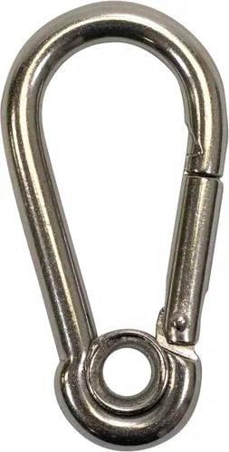 Scuba Choice Mosquetón de gancho de seguridad de acero inoxidable con clip marino de 2.362 in x 1.181 in con soporte de cuerda, herrajes marinos