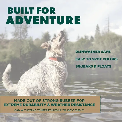 Vista 4 de Hound2O - Juguetes para perros, boomerang chirriante, verde, juguete resistente, atractivo e interactivo para todas las razas, masticar, perseguir