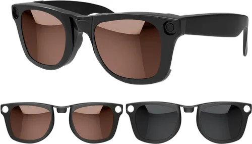 Vista 16 de Gafas Inteligentes para Hombres Bluetooth Gafas Inteligentes con Lentes Polarizadas UV400