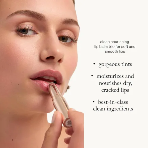 Vista 2 de Bálsamo labial goop Beauty Clean Tratamiento para labios secos Aceite de coco, extracto de granada y manteca de karité Libre de petróleo