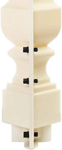 Vista 5 de Moldes de barandilla de cemento romano, 2 moldes delanteros y traseros de 27.6 in, molde de balaustradas de columna de bricolaje, balaustradas