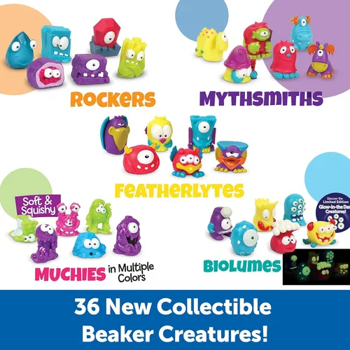 Vista 3 de Learning Resources Beaker Creatures Series 3 - Paquete de 6 cápsulas, juguetes de exploración científica a partir de 5 años, juguetes STEM