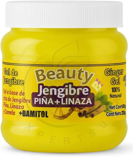 Gel De Jengibre+ Batimol, Piña, Canela & Linaza (Ginger Gel+ batimol) 8.82 oz, 100% Natural, Chupa| Hidratante|Panza