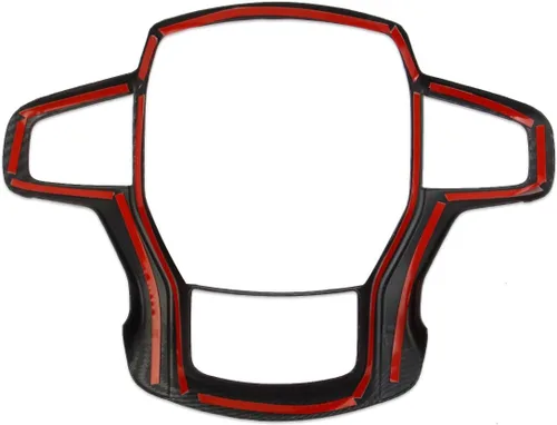 Vista 6 de Funda de volante de fibra de carbono, accesorios para Chevy Silverado Blazer 2019-2025 Tahoe Suburban 2021-2024 (cubierta completa)