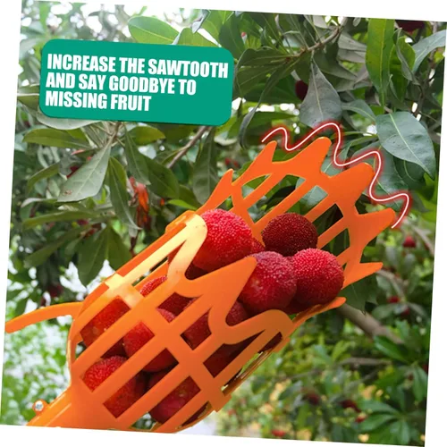 Vista 5 de Housoutil 2 unids Herramienta de Fruta Huerto Recogedor de Frutas Jujube Picker Cestas Caqui Azufaifo Mango Colector Plástico