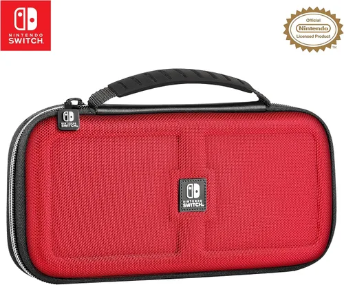 Vista 2 de RDS Officially Licensed Nintendo Switch Deluxe OLED, Nintendo Switch, & Switch Lite Game Traveler Case - Purple Ballistic Nylon, Viewing Stand, &