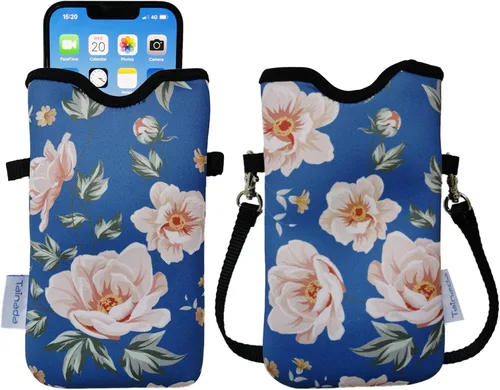 Vista 25 de Tainada Funda Estuche Bolsa de Neopreno para Teléfono para Hombres y Mujeres con Correa Cruzada/Cordón para el Cuello para iPhone 17/16/15 Pro Max