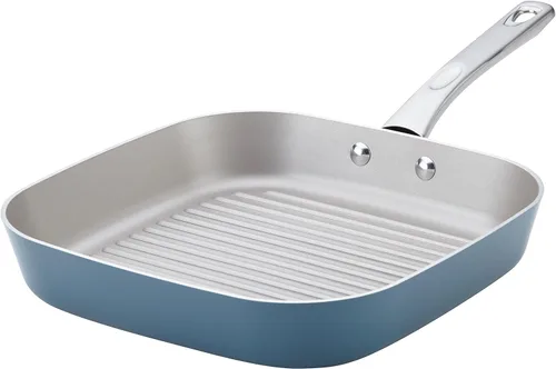 Vista 11 de Ayesha Curry Home Collection - Sartén cuadrada antiadherente para parrilla, 11.25 pulgadas, azúcar morena Azúcar Moreno