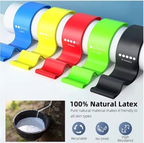 Vista 6 de Fit Simplify - Bandas de ejercicio de resistencia con guía de instrucciones y bolsa de transporte, juego de 5